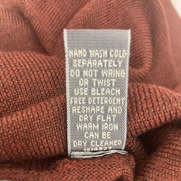 Lord & Taylor Merino Wool Turtleneck Size XL Rust Brown Vintage EUC Unisex - Picture 16 of 16